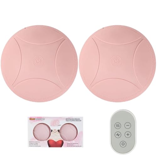 Masajeador de senos inalámbrico con 5 modos, masajeador de silicona recargable para mujeres, diseño silencioso e impermeable para comodidad y relajación...