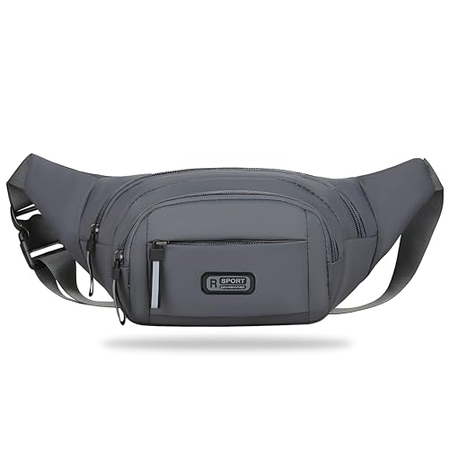 Image of Kraptick Premium Unisex Waist Bag for Men and Women - Stylish Hip Bag, Fanny Pack, Chest Bag (Grey)