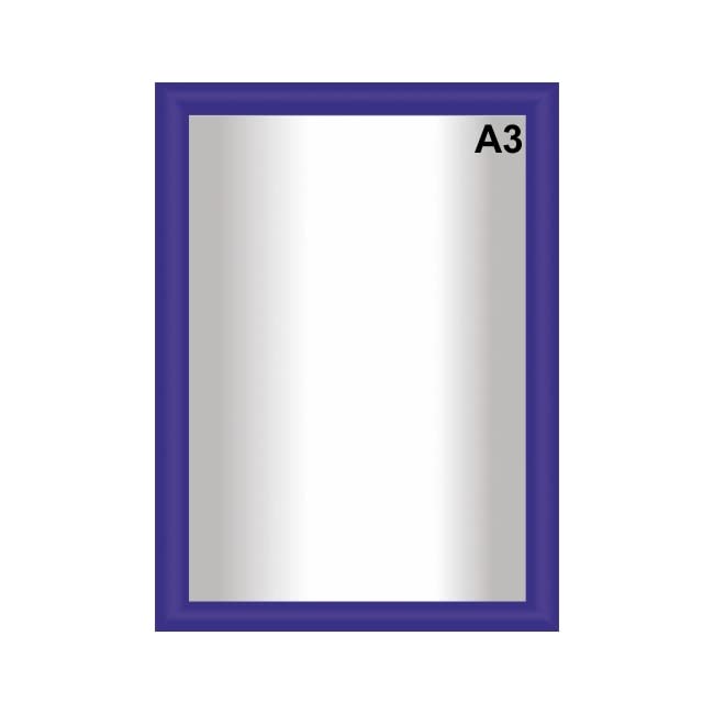 Snap Poster Frames | Certificate Photo Display | Clip Poster Holders for Retail And Advertising Displays | Notice Sign Board Frame for Walls (Blue Colour) (1, A3 (297 x 420mm))