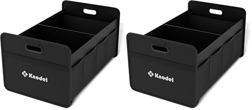 Image of K KNODEL Car Trunk Organizer, Foldable Organizer for Car, Automotive Consoles & Organizers, Storage with Reinforced Handles (Small, Black) (Pack of 2)