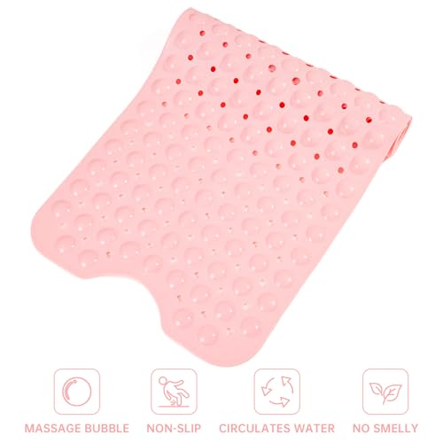 Alfombrilla antideslizante para bañera extralarga rosa lavable 99x41 6