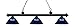 Z-Lite 200-3MB-ARDB Riviera - 3 Light Island/Billiard in Billiard Style - 14.25 Inches Wide by 14.25 Inches High, Finish Color: Matte Black, Glass Color: Dark Blue