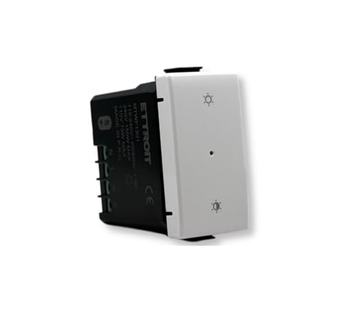IXTRIMA Interruttore dimmer connesso Smart Wifi Tuya frutto modulo compatibile con supporti Bticino Matix bianco