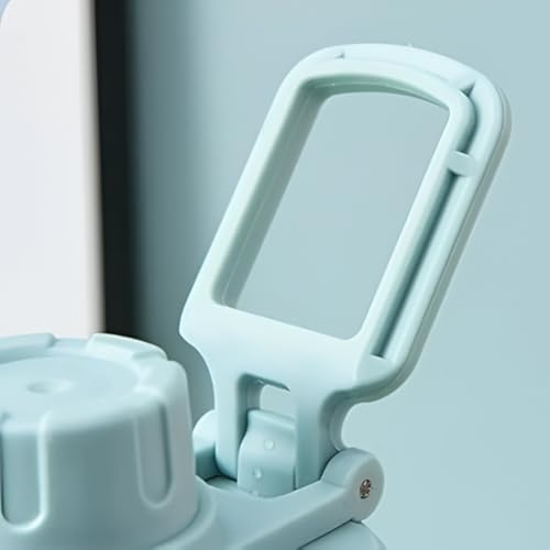 Image of LHOTSE FreeSip Cute Square Water Bottle for School with Straw & Leakproof Lid - Large Capacity Kawaii Bottle for Kids, Girls & Office Use (Green)