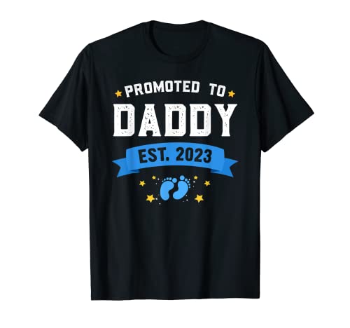 Uomo New Dad 1st Time Dad Est 2023 Promoted To Daddy 2023 Father Maglietta