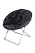 Amazon Basics Faux Fur Saucer Shaped Chair with Metal Frame Black 27.2