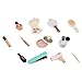 Toddmomy Piccola Principessa Trucco Set di Giocattoli per Bambini Finta Play Giocattolo Cosmetico Specchio in Legno Pettine Ombretto Asciugacapelli Giocattolo per Le Ragazze