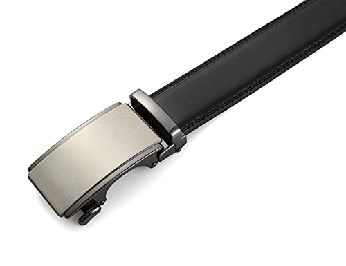 Image of Lingli Men's Belt,Ratchet Dress Belt with Automatic Buckle Brown /Black-Trim to Fit-35mm wide
