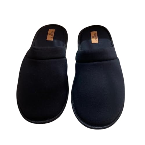 Pantufa Masculina Algodão (41-42, Preto)