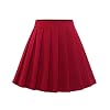 BeryLove Korte geruite mini-plooirok voor dames, A-lijn, skater/tennisrok, elastische band, schoolmeisjesrok, hoge taille