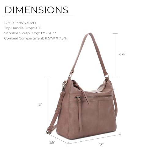 Image of JESSIE & JAMES | Dakota Top Handle Concealed Carry Hobo Purse with Adustable Shoulder Strap