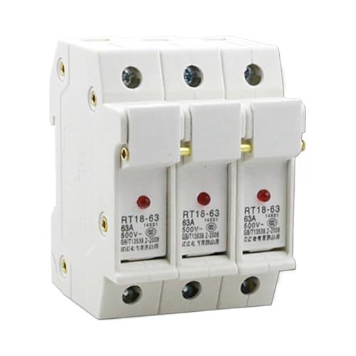 Cartouche fusible céramique R015 RT18 10 38 coupe circuit triphasé 32A 63A pour boîtier RT14