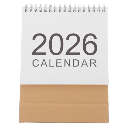 NUOLUX 年ミニ卓上カレンダー 小型折りたたみスタンド付き 厚手用紙採用 書きやすくスケジュール管理に 教師 オフィススタッフ向けデスク