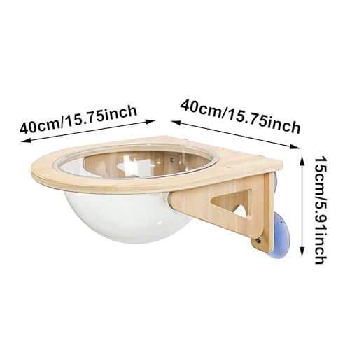 Estantes transparentes para gatos y perchas de pared con burbuja para decoración de casa 4