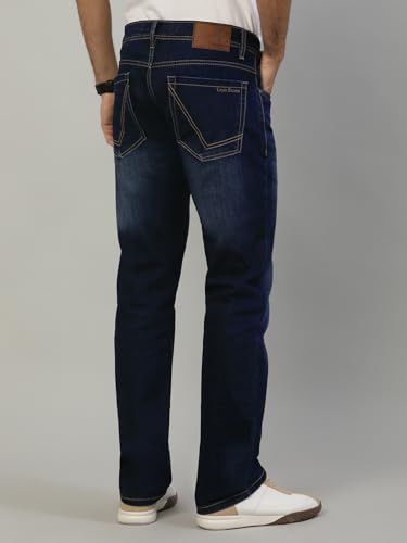 Image of LOUIS STITCH Men's Mid Rise Raw Wash Regular Fit Jeans (LSJNS-CF)