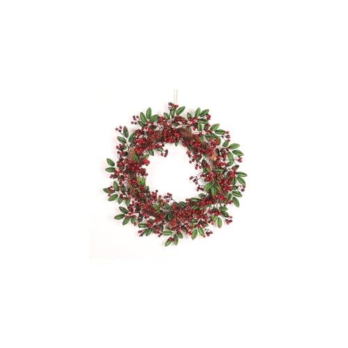 Couronne de Noël extérieure pour porte et pendentif décoratif de fête lot de 2