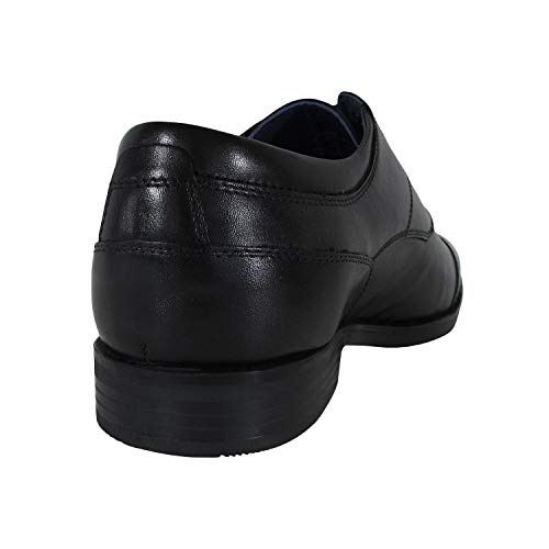 Mens Cap Toe Oxford Lace Up Shoes, Black, US 114