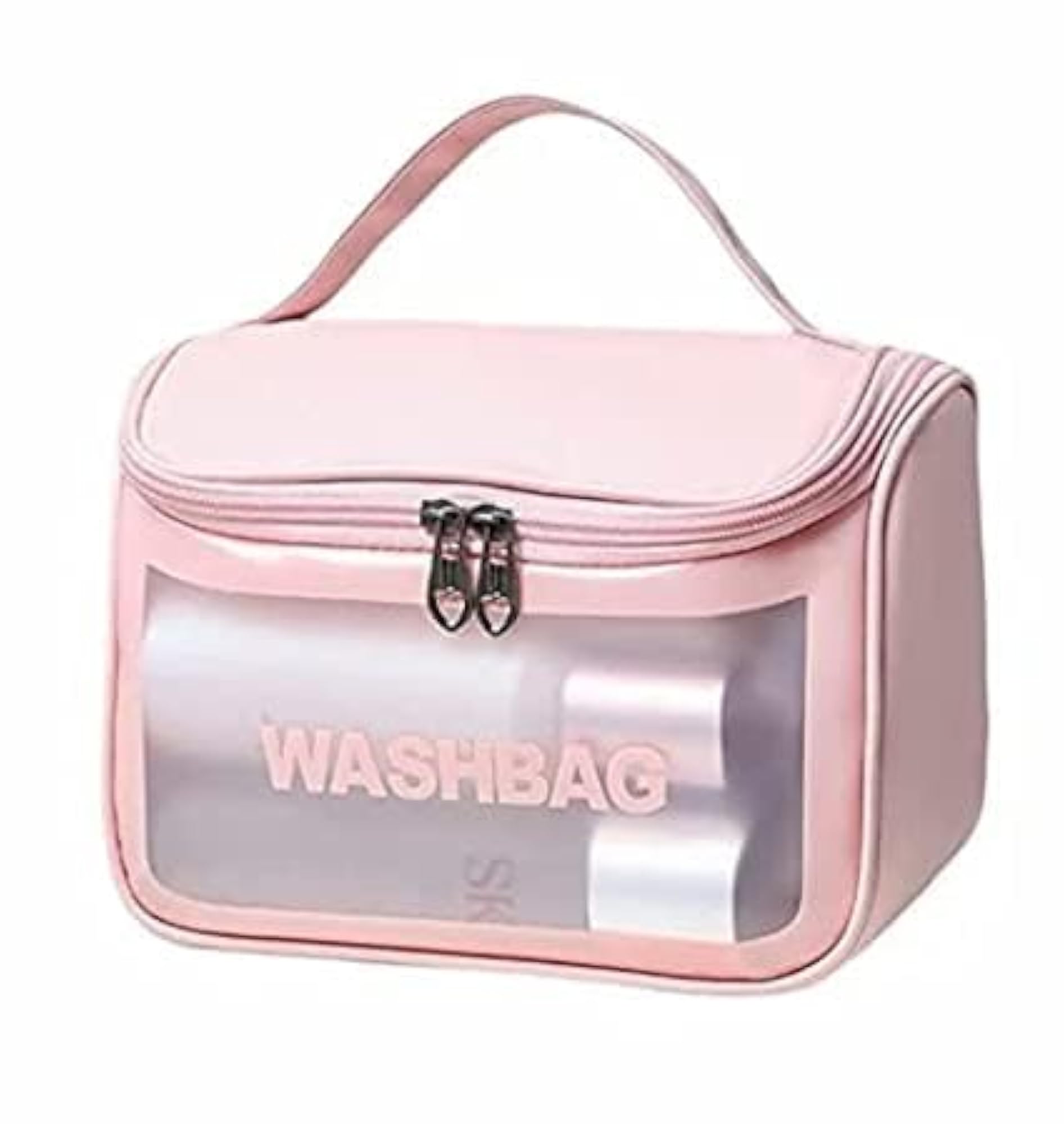 Transparent Cosmetic Bag Set Makeup Pouch Bag with Handle