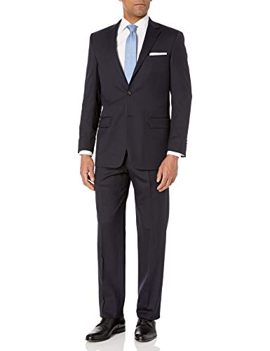 Hart Schaffner Marx Men's 2 Button Ny Fit Side Vent Suit, Navy, 52 Regular