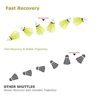 Mahi Enterprise Badminton Nylon Shuttlecock with Heavy Cork with Excellent Flite, Kids Beginner's Practice Shuttle Cocks Set of 6 Piece 2