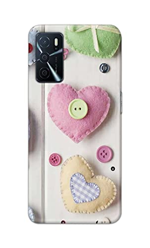 Image of PRINTFIDAA Heart Shape Hard Back Cover for Oppo A16 / Oppo A16s / Oppo A55 5G / Oppo A53s 5G Back Cover -(P6) KAT1010