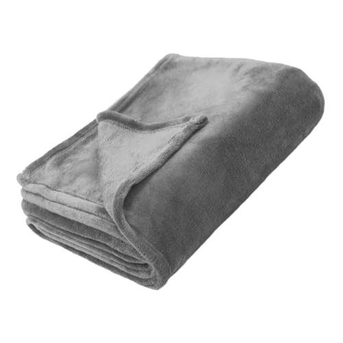 PRETYZOOM de Franela Summer Blanket Mantas de Cama Lana Delgada de Aire Acondicionado térmico Dormitorio lecho Mantas de Viaje Mantas para el hogar Ropa de Cama Mantas Grey