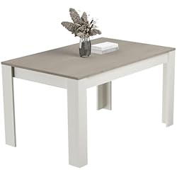 HOMEY - Mesa de Comedor o Salón, Modelo Teide, Robusta y Funcional, Color Andersen Pino - Gris, Medidas: 140 cm (Largo) x 80 cm (Ancho) x 75 cm (Alto)