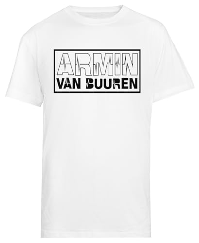 Photo de Armin Van Buuren T-Shirt Blanc À Manches Courtes pour Homme, Vêtement Régulier