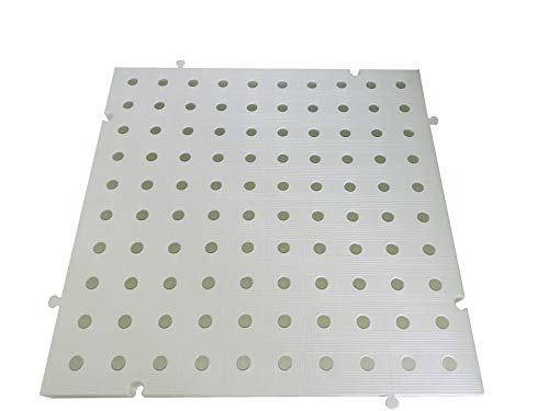 Náyade® Block Losa Tarima desmontable 50x50x2,5 cm. Apto uso alimentario. Con orificio. *4 Uds. *1m2. (Blanco)