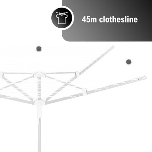 Séchoir Parapluie Extérieur Vonia 45m Blanc