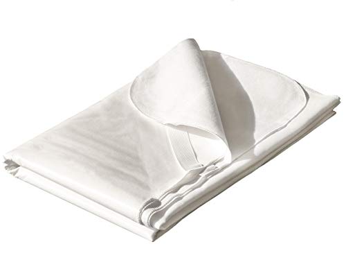 Wasserdichter Matratzenschoner Matratzenauflage - 160 x 200 cm, Weiß, 100% Baumwolle, Inkontinenzauflage mit Über-Eckgummis, Antiallergischer