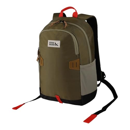 Eddie Bauer University Backpack 22L | Everyday Carry | Work | Travel | Commuter | Padded Laptop Sleeve | Stretch Bottle Pockets | Lightweight | Durable - Adler Green3