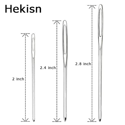 Agujas de tejer de acero inoxidable de gran calidad Hekisn para coser hilo de forma precisa 3