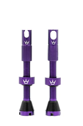 Valves tubeless Peaty's MK2 Chris King 80mm pour jante VTT sans perte d'air couleur violet