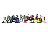 Personajes incluidos: parademon, deadshot, batman, bane, doomsday (juicio final), bizarro, two-face (dos caras), batgirl, harley quinn, aquaman, poison ivy (hiedra venenosa), superman, martian manhunter (detective marciano), lex luthor, hawkman (hombre halcón), robin, catwoman, nigthwing, black canar0 (canario negro)
