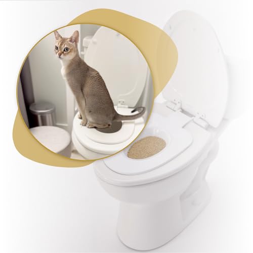 The Cat Throne System™ – A Premium, Humane Cat Toilet Training Kit | The First Vet-Approved and Permanent Solution to Toilet Train Cats of All Ages (Elongated)