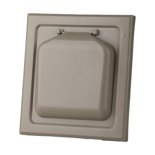 Image of NO-PEST VENT Dual Door Dryer Vent Cover 4 Inch Outdoor, Made in USA, Highest UV-Resistant Plastic, No Lint-Collecting Screen (Woodstock Brown, 4 inch Metal Vent With Collar)