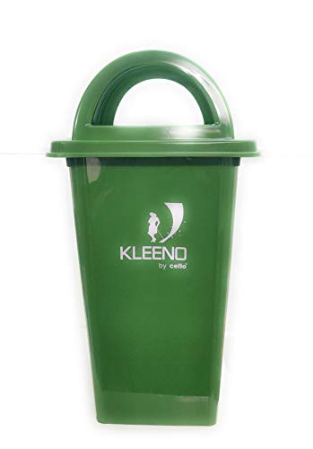 Image of Kleeno Cello Dome Lid Plastic Garbage Dustbin Bucket 110 LTR (Green /Blue)