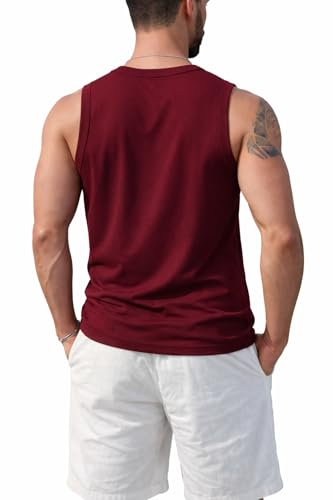 Image of Veirdo Men's Sleeveless Cotton T-Shirt, Solid Plain Sando for Beach Wear, Casual Wear & Summer Comfort, Comfortable Fabric (Sizes S to 2XL) (Pack of 3)