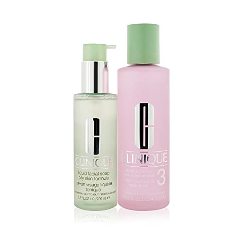 Clinique Juego de 3 Step Clarifying Lotion 3 con facial Soap Oily Skin - 400 ml