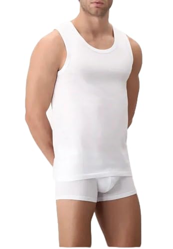 CAGI 1106 3 Canotte Spalla Larga Puro Cotone