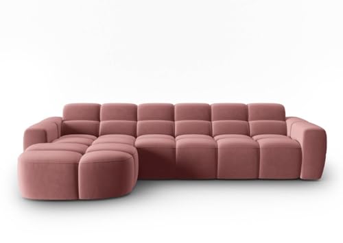 Image of LEGACY OF COMFORT Diana Modular Sectional Sofa L Shape Sofa 4 Seater Sofa Ottoman Bench As Seating for Living Room Hotel (Rose Pink)