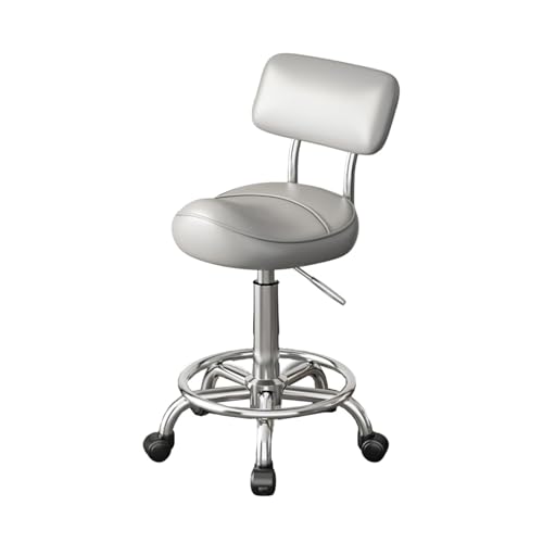 LQVAIPT Taburete con Forma de sillín, sillón Elevador Giratorio de 360° con Respaldo, diseño for Oficina en casa y peluquería, Altura Ajustable(Color 4)