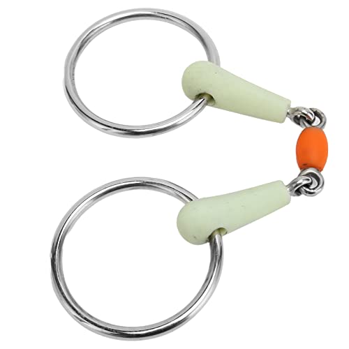 Bocado para Caballo, Fácil de controlar. Previene Las mordeduras. Superficie Lisa Envuelta en Goma. Un Bocado Cómodo para Tu Caballo. Anillo de Acero Inoxidable. Duradero para