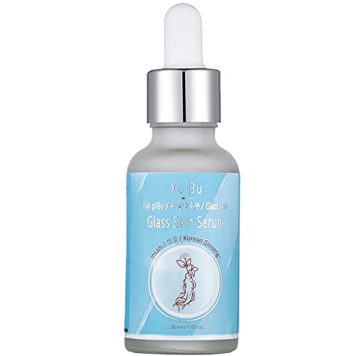 Yu Bu Glass Skin Serum for Instant Glass Skin Glow | No Oil or Silica | Korean Skin Care Products Ingredients Korean Ginseng, Niacinamide 4%, Cica,Hyaluronic, Snail Mucin