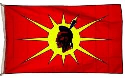 SUPERDAVES SUPERSTORE Mohawk Oka Native Picture Large 3 X 5 Feet Flag Banner New