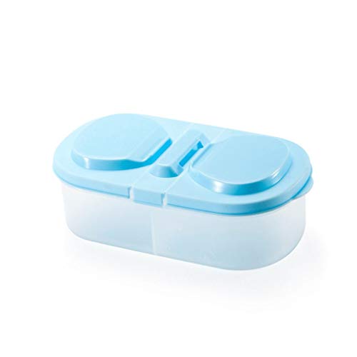 Preisvergleich Produktbild DANDANdianzi Doppel Grids PP Plastikaufbewahrungsbehälter mit Cover-Design-Aufbewahrungsbehälter für Küche