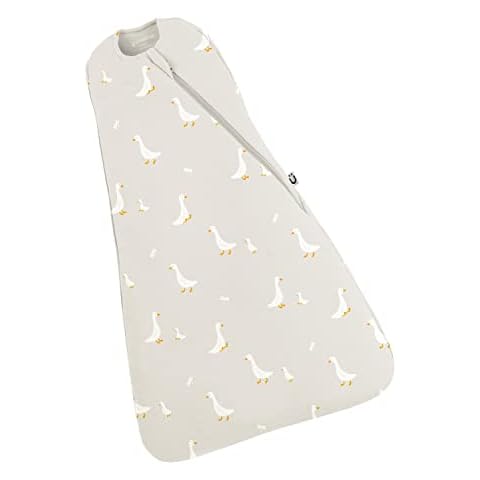 GUNAMUNA Unisex Baby Swaddle Sleep Bag, Easy Diaper Changes, 0-3 Months, 1.0 TOG, Goose Cover