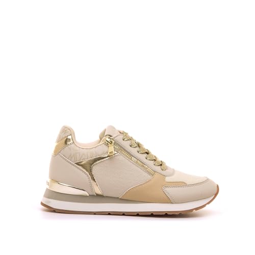 Mariamare Para Mujer. 63645 Zapatillas Narita Elke Beige (39), Plano, Cremallera, Casual