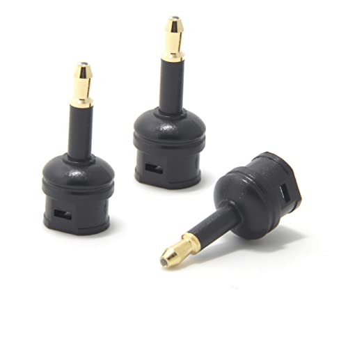 Cables 3PCS Fiber Optic Toslink to 3.5mm Mini Connector Adapter